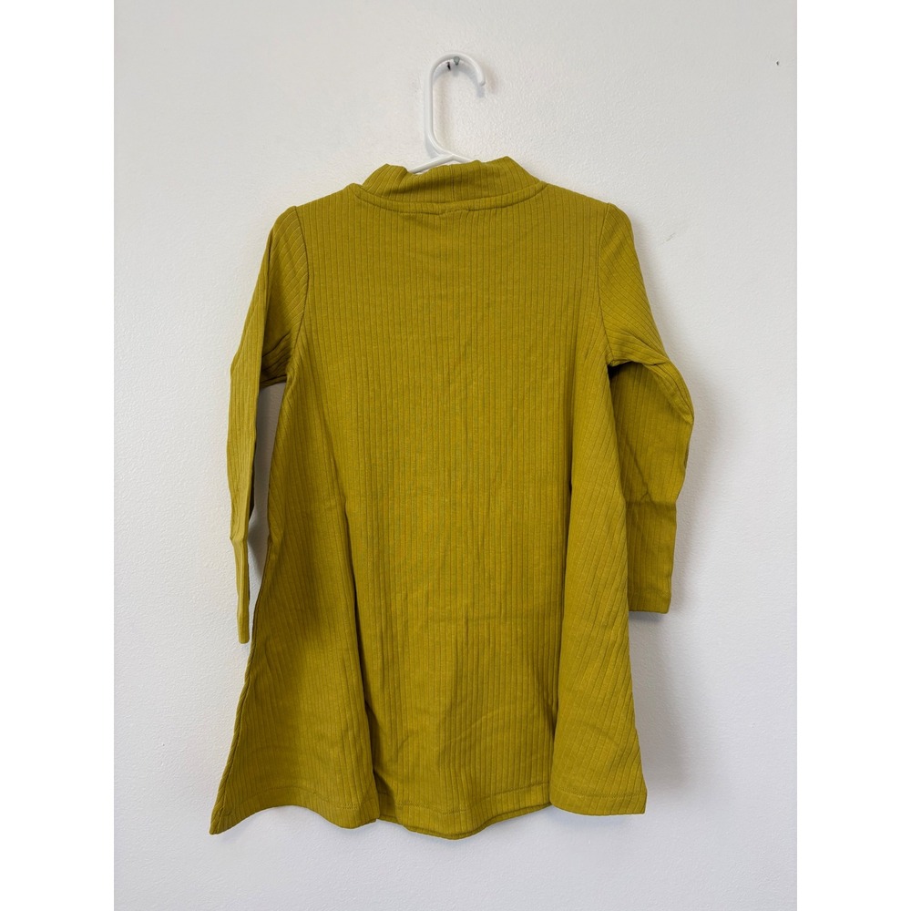 Hanna Andersson Long Sleeve Mock Turtleneck Dress  Parakeet Green Size 4 – NWOT - Picture 3 of 4